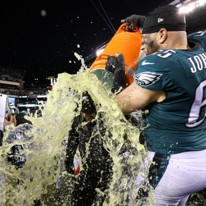 2023 Super Bowl Gatorade Color: Andy Reid Doused in Purple Gatorade