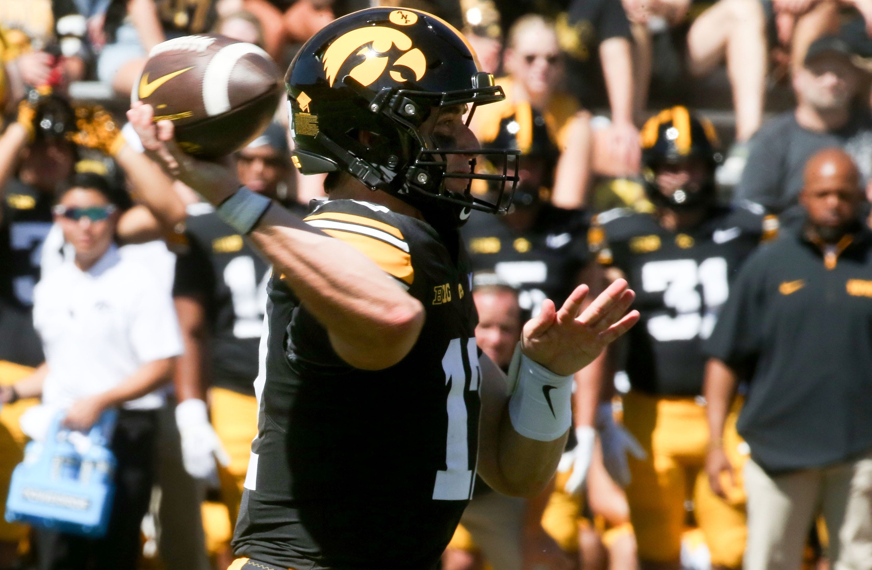 college football picks Cade McNamara Iowa Hawkeyes predictions best bet odds