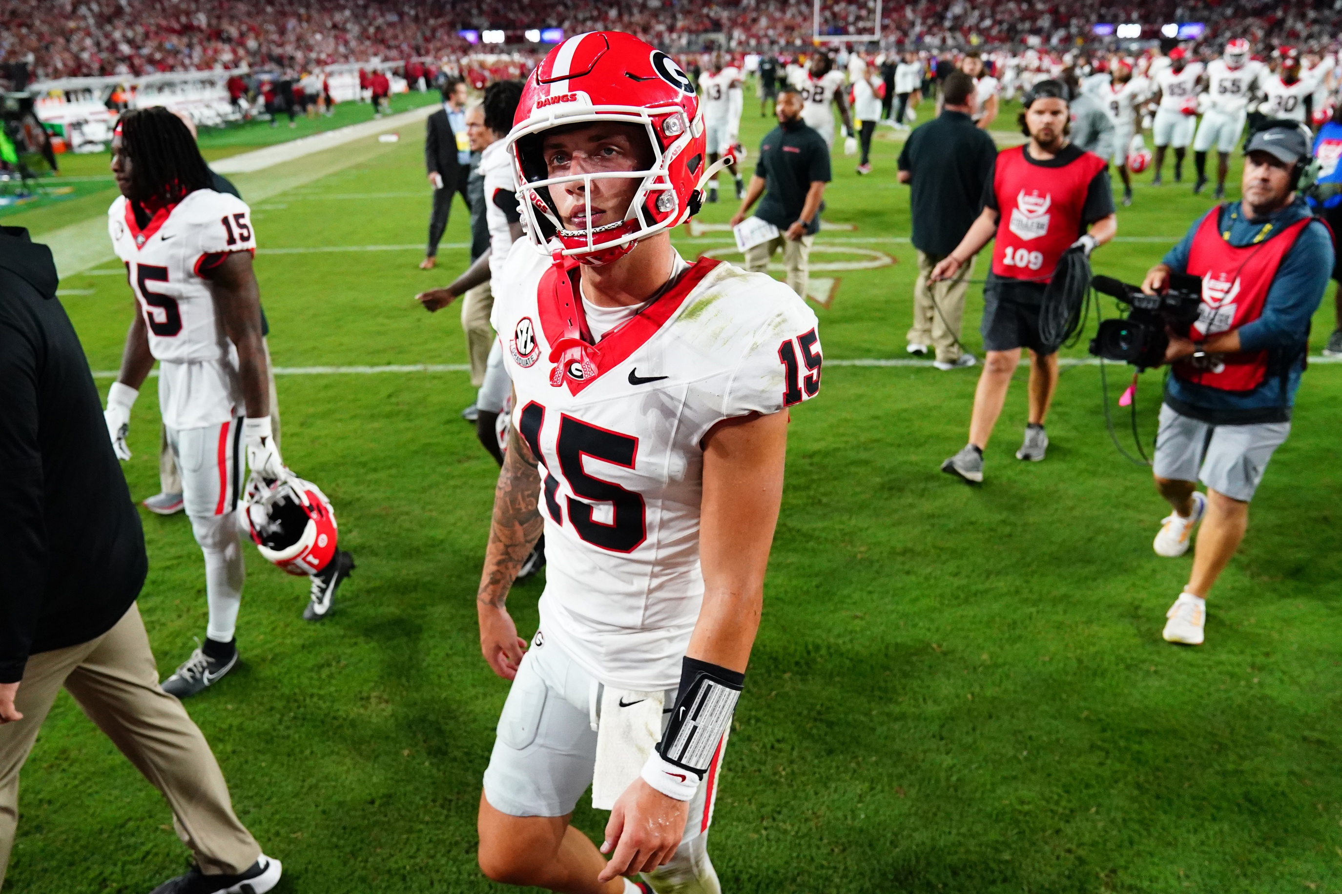 college football picks Carson Beck Georgia Bulldogs predictions best bet odds