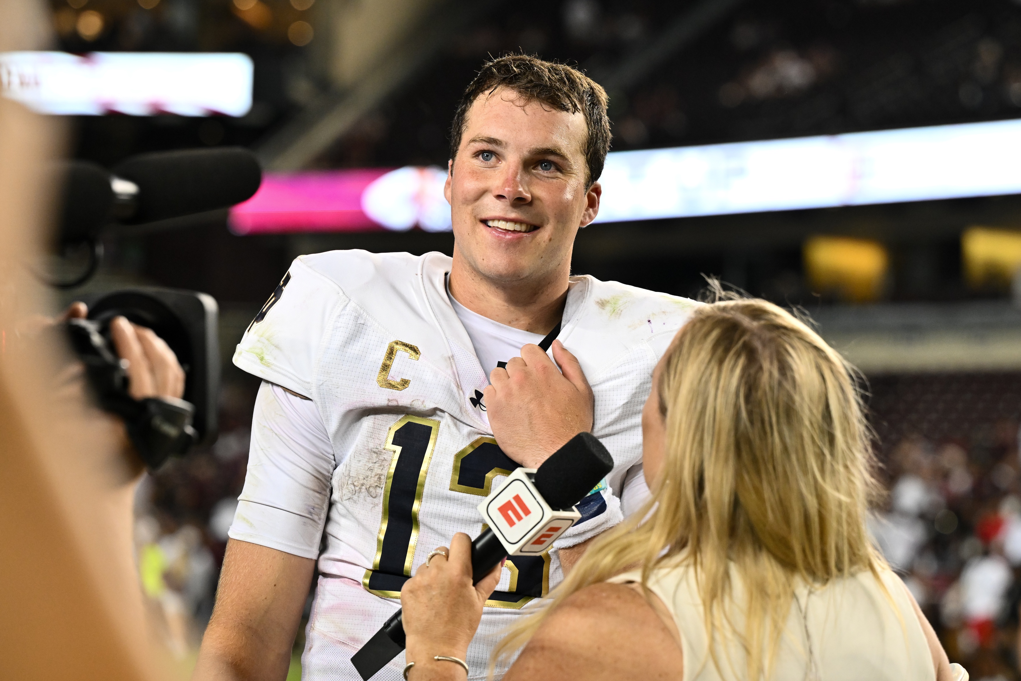 college football picks Riley Leonard Notre Dame Fighting Irish predictions best bet odds