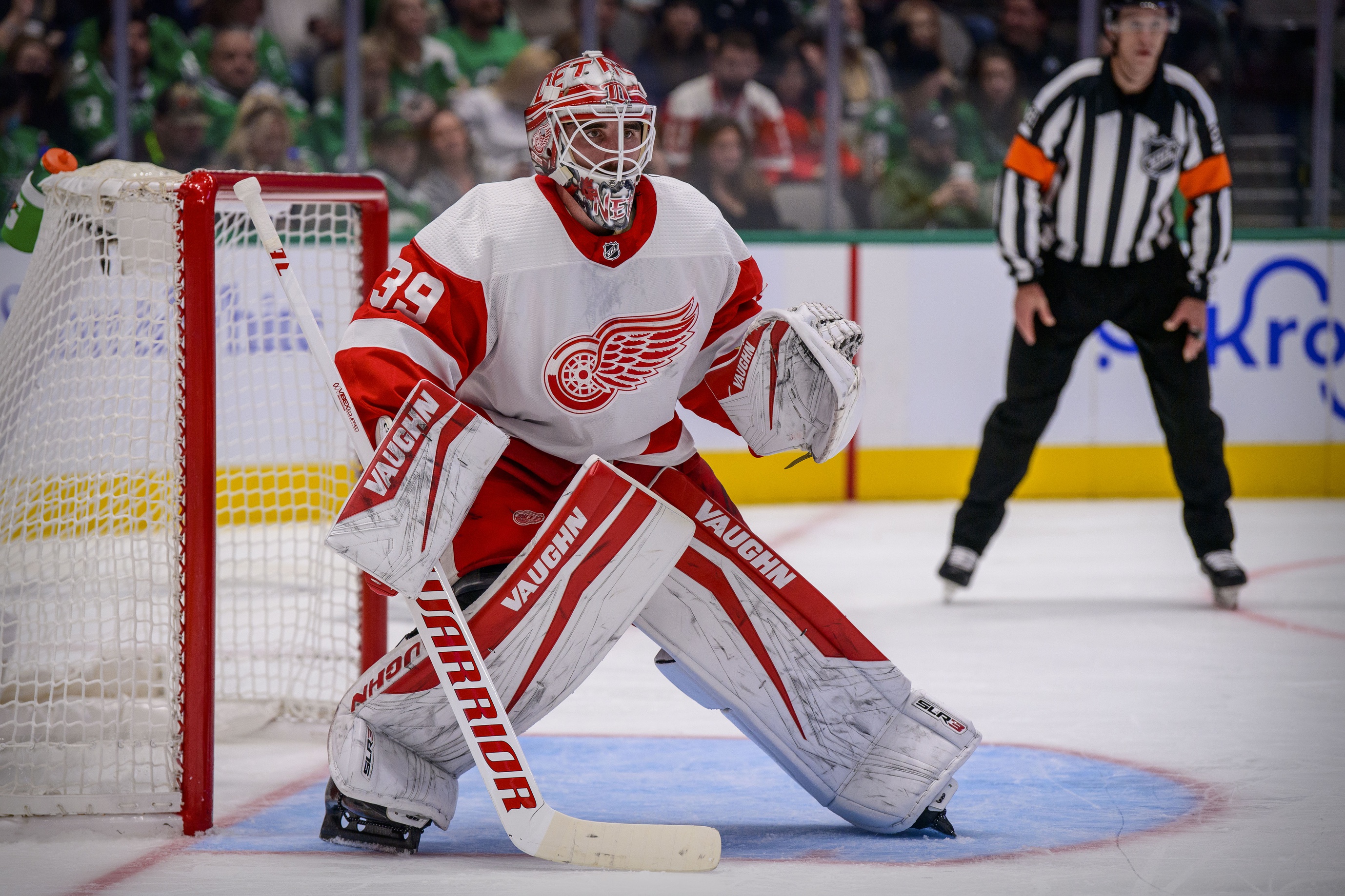 Red Wings' Alex Nedeljkovic finds rhythm, builds confidence with Griffins  start 